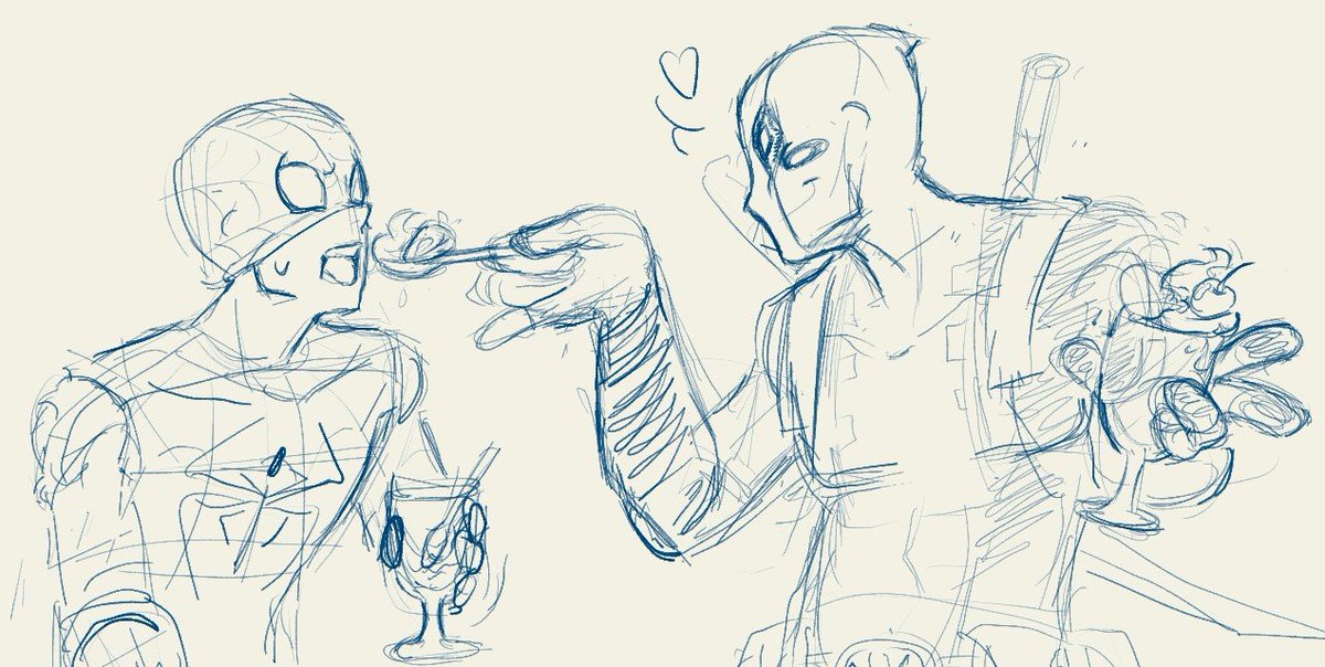 DeadMarshall47's tweet photo. #Spideypool Sundaes?! Had to rush peter a bit lowkey https://t.co/7J4S51hq4C