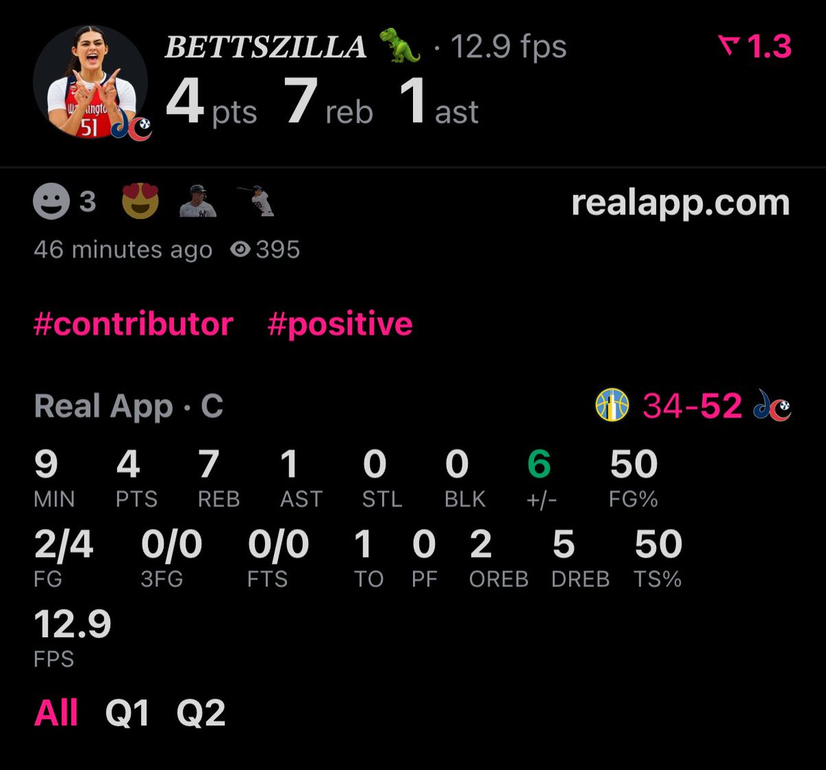 L0BETTS's tweet photo. Lauren Betts at Halftime 🔥 https://t.co/nxRsY9oIRk