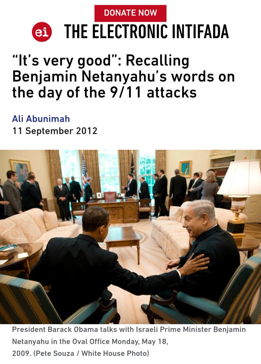 theunframing's tweet photo. @Fx1Jonny I hate Netanyahu almost as much as a Palestinian, but this edit it misleading.

He did predict 9/11 though, he even wrote about it in his book. 

When asked about it immediately following the attack, he stated it's "very good" before correcting himself. https://t.co/KRN3wvpi7B