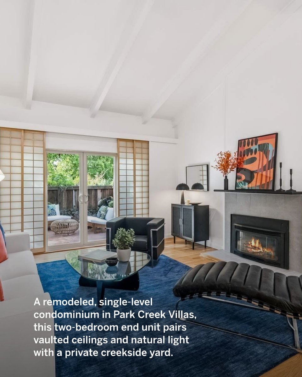 SIRWineCountry's tweet photo. Sophisticated living in the heart of Sonoma. This remodeled Park Creek Villas end unit offers vaulted ceilings, two en-suite bedrooms, and a private creekside yard with a spa, just moments from downtown.
https://t.co/03CGKw6enl https://t.co/5ATHroCUhS