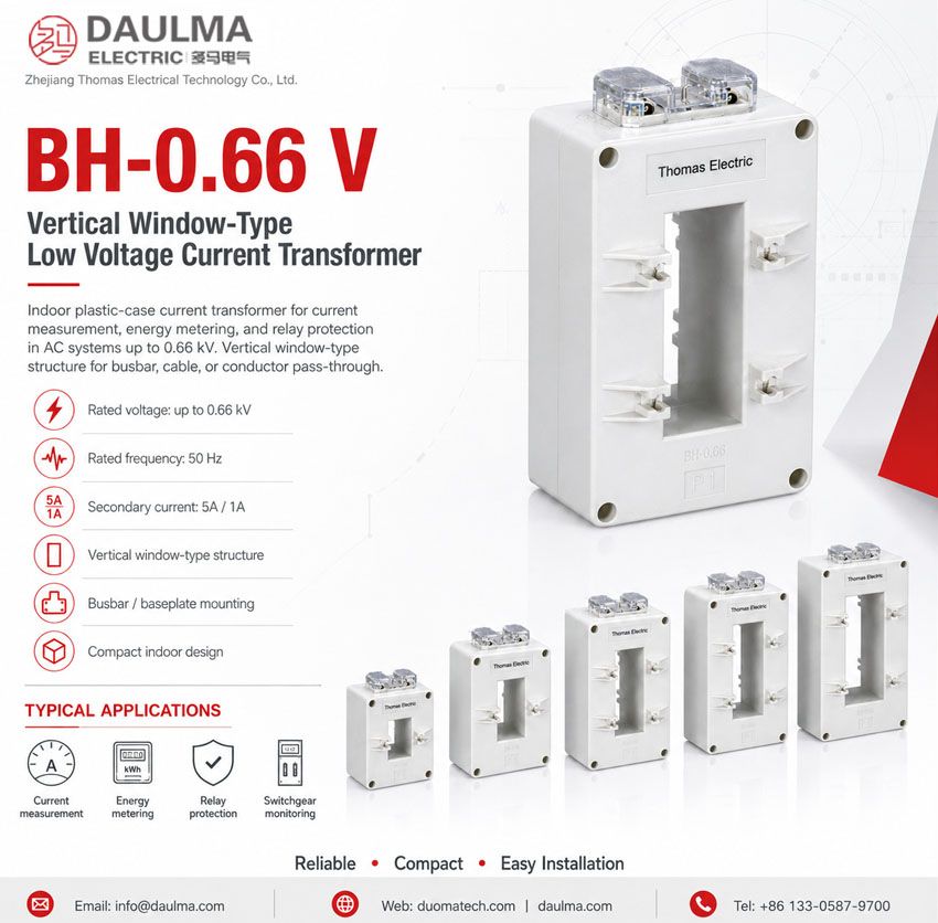 Thomas_CT_PT's tweet photo. 📊 BH-0.66 V vertical window-type current transformer delivers accurate current measurement and relay protection in 0.66kV indoor switchgear and distribution cabinets. Compact plastic-case design fits upright busbar… #currenttransformer
🌍 https://t.co/zL5wyONyaM https://t.co/NSeD1WVb5s