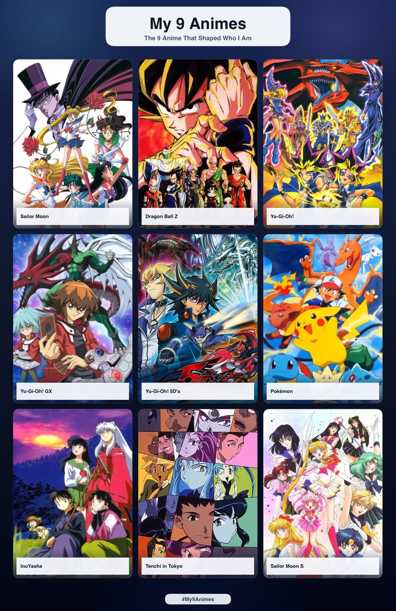 MystikSenseiVT's tweet photo. I might as well hop in on this trend too. Here are my 9 anime that defined who I am today, and yes, these are some oldies but goodies. https://t.co/uamgIxKUly