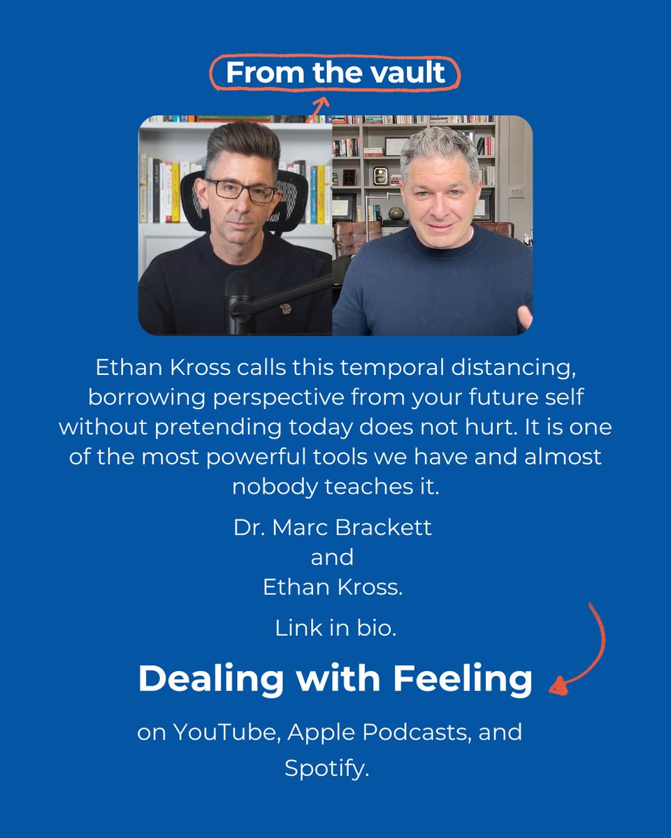 YaleEmotion's tweet photo. “You’ll get over it” can sound like reassurance to an adult and dismissal to a student.
Temporal distancing can help, but it works differently when students generate that perspective themselves instead of having it imposed on them.
Sometimes the difference is a question, not an answer.
@drmarcbrackett and Ethan Kross on Dealing With Feelings. From the vault.
🔗 https://t.co/gJHESauFJ4
#dealingwithfeeling #temporaldistancing