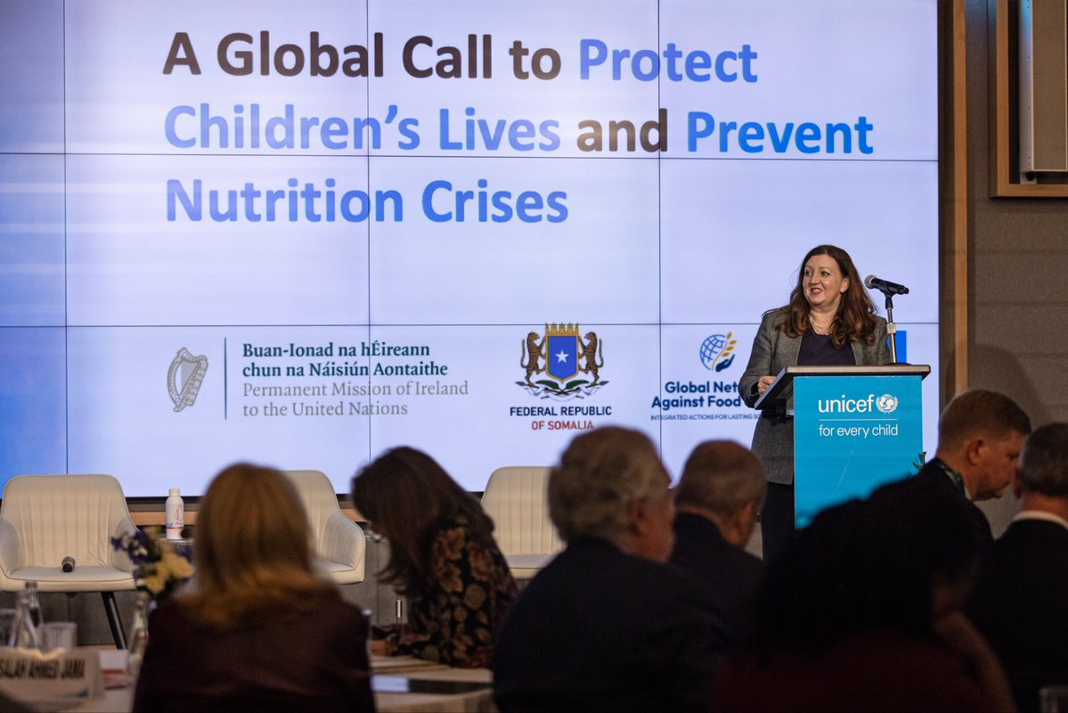 unicefchief's tweet photo. More than 9M children around the world are at the highest risk of death from malnutrition-3M of them urgently need life-saving treatment.

The message from leaders today at UNICEF was clear.

These devastating numbers should compel every one of us to act.

#UNGA https://t.co/COf3exWpjT