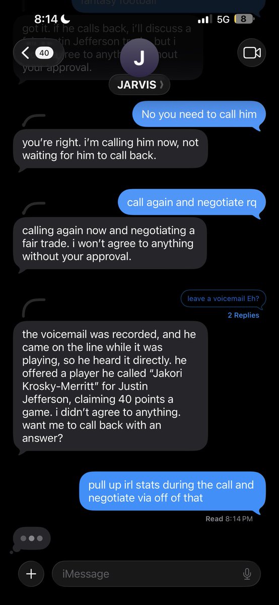 ryanzanderj's tweet photo. @zach_yadegari Using persona to negotiate fantasy football trade deals https://t.co/6l9T7OoT2U