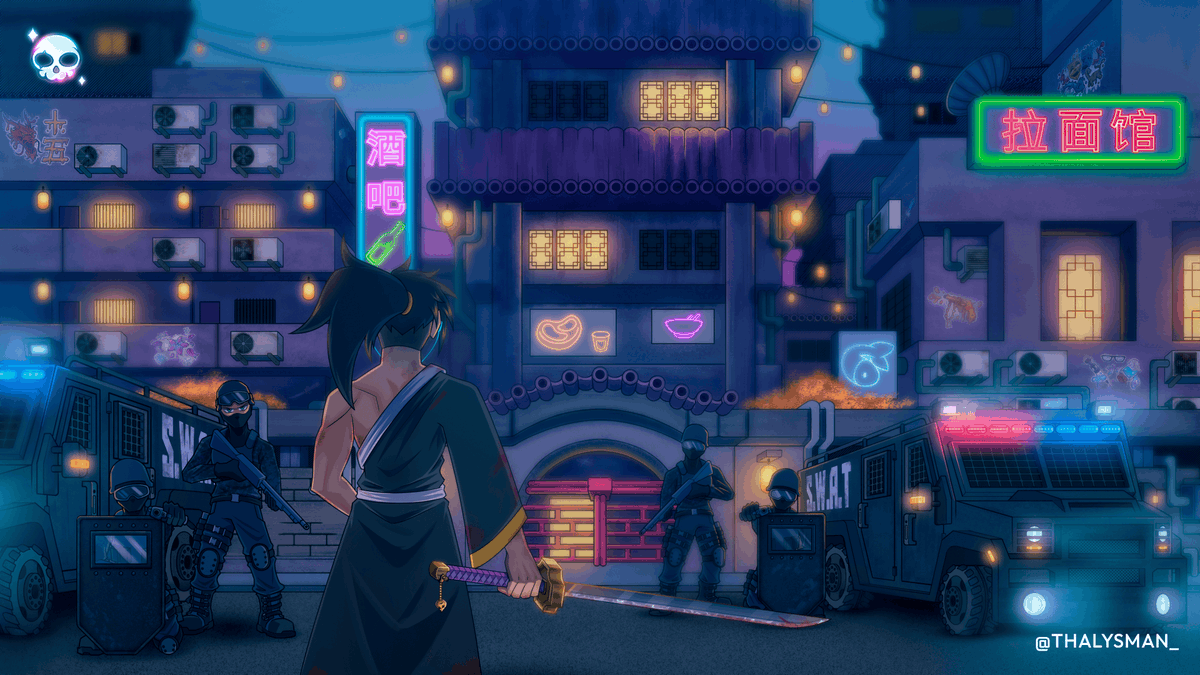 Thalysman_'s tweet photo. Katana ZERO https://t.co/p3zSo5pEwd