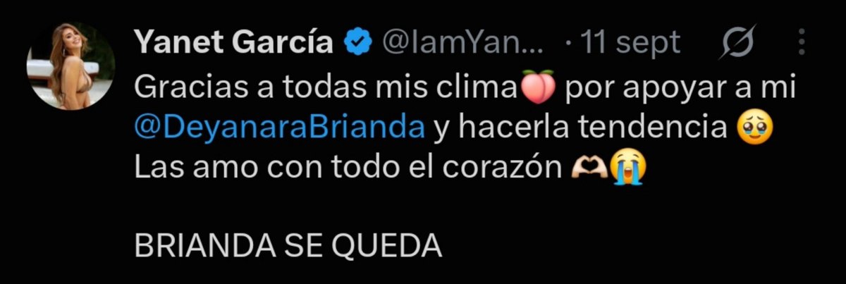 clauitsme's tweet photo. Cuándo estamos en una competición para ser # 1 stan de Brianda pero nuestra contrincante es Yanet 🥺 #TeamYanet #Brianet #TeamBrianda https://t.co/zC8Oyxydht
