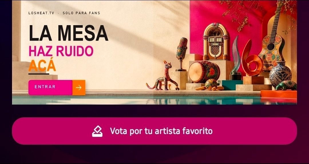 PerverFlores's tweet photo. ¡Es momento de hacernos sentir! 🔥💜🤎 Entren a La Mesa de Premios Heat, voten por La Perversa y Michael Flores sigamos demostrando nuestra fuerza. 🗳️💪🏽 ¡Todos activos! 

#Elmanicomio #TeamPresión https://t.co/tmIX6VoDmb