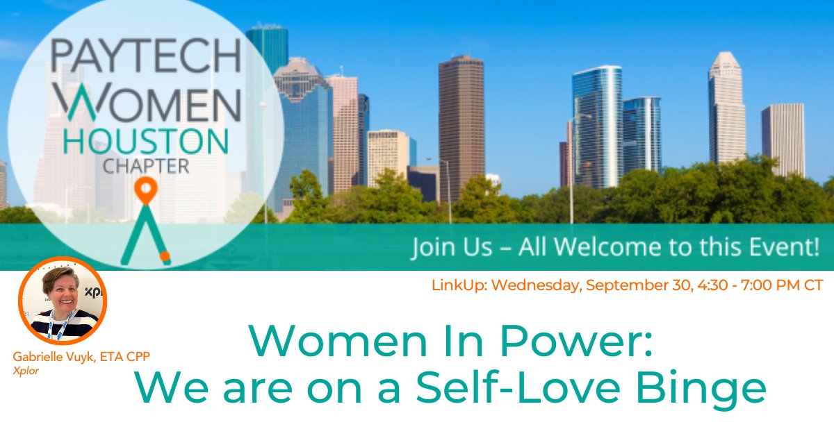 PayTechWomen's tweet photo. Make Self-Care Part of What Fuels Your Success ✨

Join our HTX Chapter for an uplifting experience bringing together local women #entrepreneurs and #professionals for wellness and self-love.

📅 Sept. 30
🕒 4:30 PM CT
RSVP here ➡️: https://t.co/3Iz8o7LEgh

#PTWChapters https://t.co/dAHdfDmM4J