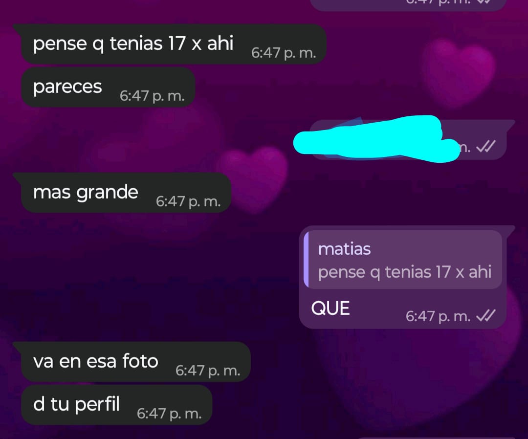 vaciaadeamorr_'s tweet photo. HILO quemando a @ usermatiapp (en tiktok) por violin y pajero ‼️‼️

edad: 22 (23 en noviembre)

dnde vive: flores, buenos aires

(va a FloresIronGym)

se hablaba con una menor d 13 años y la manipulaba (mi amiga)

d paso quemamos a la amiguita q lo defiende: @@ jazzminn.44 en ig https://t.co/hqZMCaA5Ll