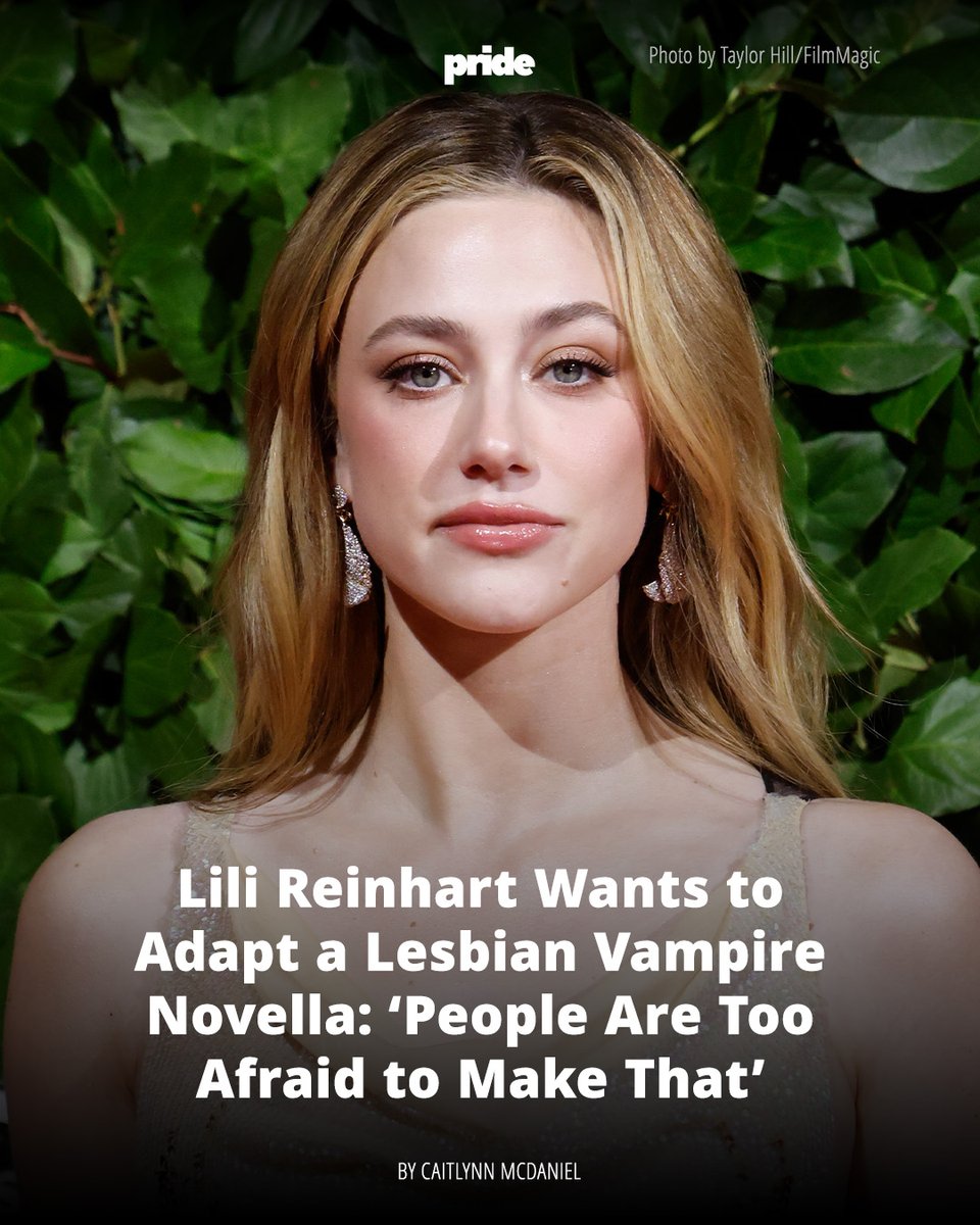 Pride's tweet photo. Lili Reinhart has a lesbian vampire movie in mind, and she thinks Hollywood needs to stop being afraid of making it.

🔗https://t.co/gEsQzERarS https://t.co/6x3vpVmOFQ