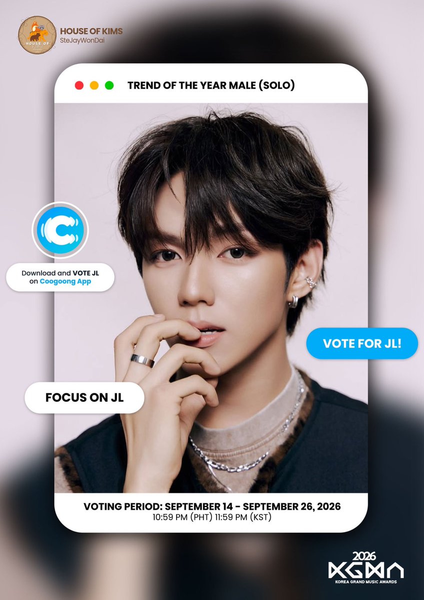 houseofkimfam's tweet photo. 🤎 JL’s KGMA “Trend of the Year – Male (Solo)” 1st Round is coming to an end! 🤎

We’re in the final stretch🥹 Let’s give it our all until the very end and keep voting for JL. Every vote, every effort, and every support counts. 🗳️🤎

Let’s work together and do everything we can to give this win to JL. He deserves to feel how deeply loved and supported he is by his fans. 🥺

LET’S FINISH STRONG FOR JL! 🤎🔥

#AHOF #아홉
#JL #제이엘
#HouseOfKims
#SteJayWonDai
#KimFamily