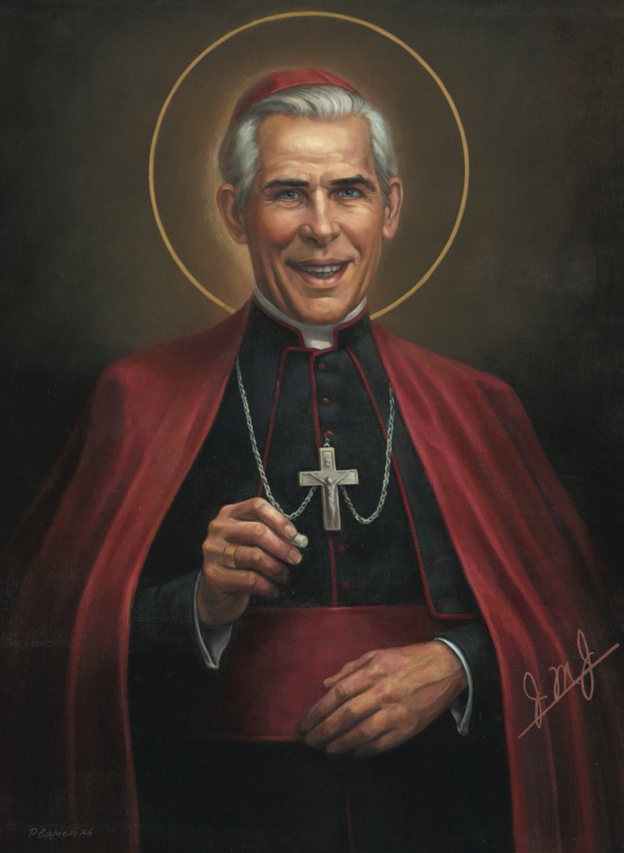 CatHadro's tweet photo. BLESSED Fulton Sheen, pray for us!

My grandmother credited her Catholic conversion to Sheen. She’d watch his programs in the 1950’s and became convinced that what he was preaching was TRUE. 

Sheen has had a lasting impact on generations of my family’s faith life. 🤍 https://t.co/aBV4uzwLPz
