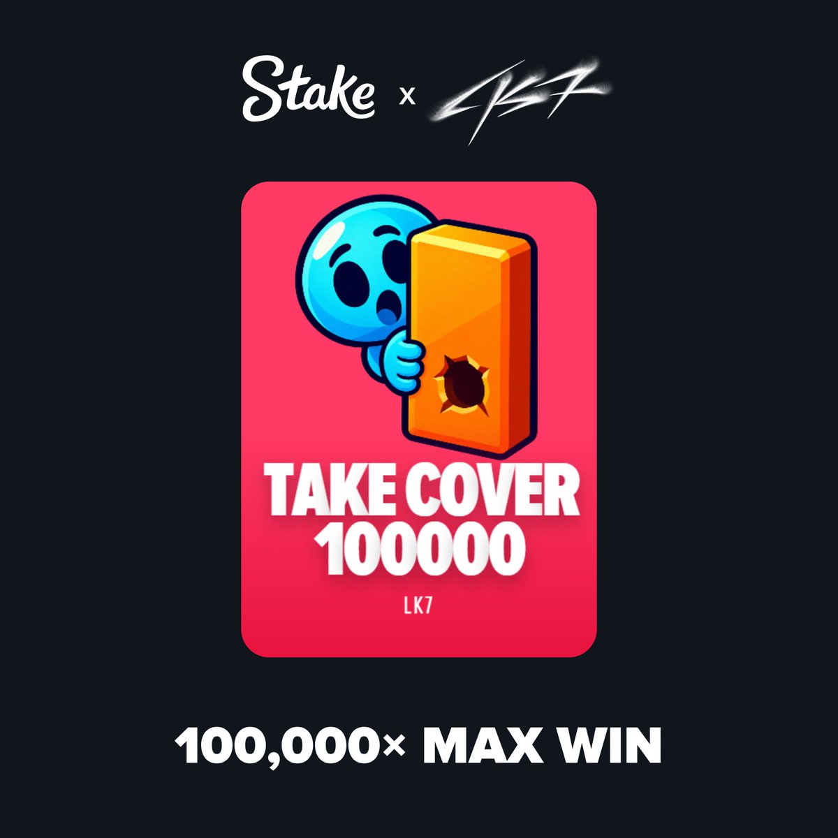LK7com's tweet photo. Drop your Stake ID!

New game🚨
TAKE COVER 100000 on @Stake https://t.co/qx1UU3vkNj
