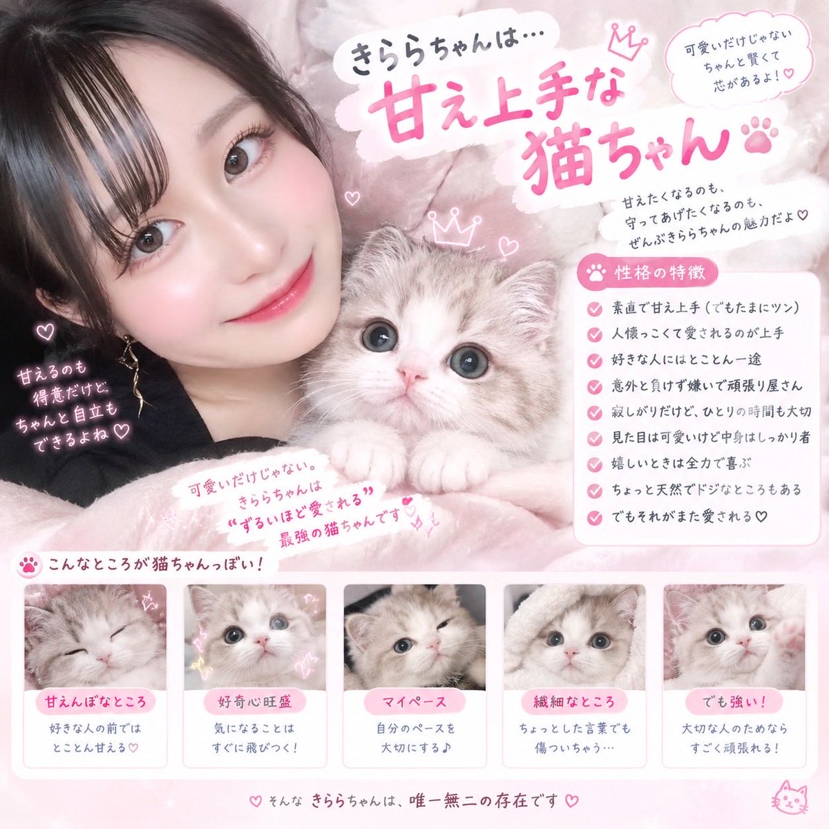 kr_luvii's tweet photo. 甘え上手な猫ちゃんらしい🐱💗

皆のも知りたい!!😆
#性格診断 https://t.co/iqnGYbfEuy