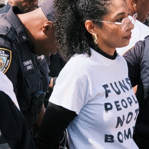 DarializaforNY's tweet photo. As the Democratic Nominee for New York's 13th Congressional District, I refuse to allow a war criminal to roam the streets of our city unchallenged. I refuse to be complicit in genocide. https://t.co/UcGhZC8I7f
