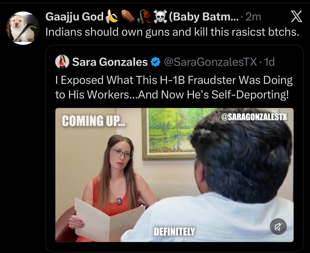 SaraGonzalesTX's tweet photo. Indians should kill me for helping a labor trafficking victim from…India?? https://t.co/HnZskfIurb