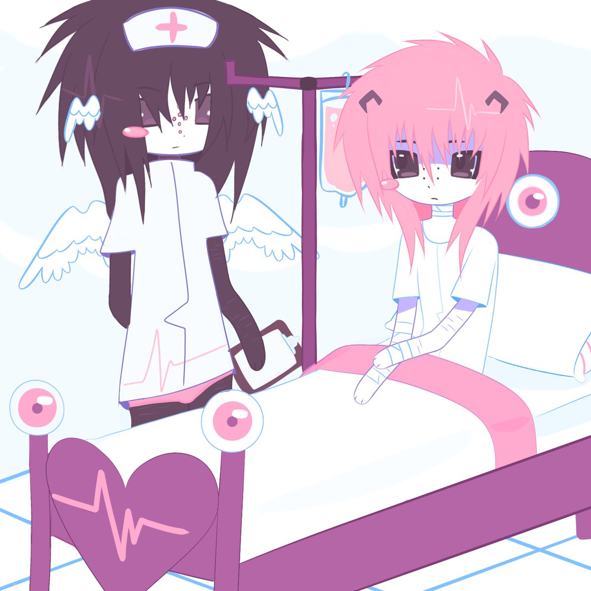 jeffdakillr's tweet photo. More slop art, a lot of this is quite old, I don't have anything too recent that isn't  a gift, and I'm not sure if I have permission to post those.

#selfship #oc #art #creepypasta https://t.co/0OmHe3poCr
