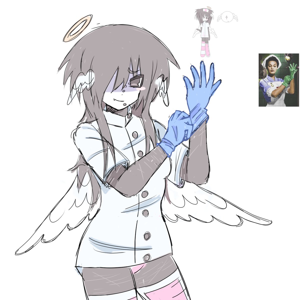 jeffdakillr's tweet photo. More slop art, a lot of this is quite old, I don't have anything too recent that isn't  a gift, and I'm not sure if I have permission to post those.

#selfship #oc #art #creepypasta https://t.co/0OmHe3poCr