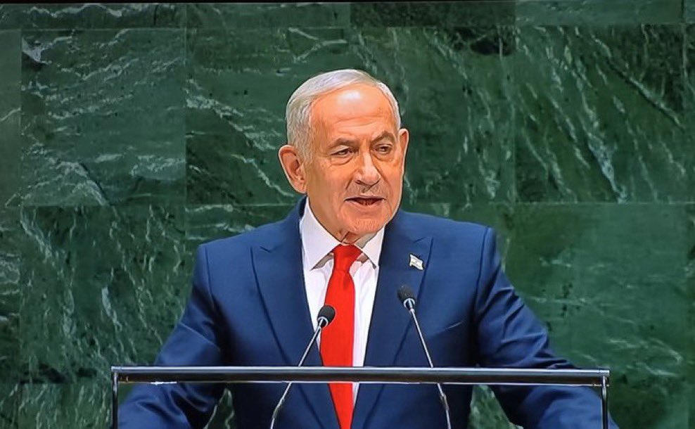 VividProwess's tweet photo. Watched Benjamin Netanyahu’s UN speech a second time. It is undoubtedly one of the greatest speeches any world leader has given.

Zero fucks given. Precise. Accurate. He called the walkouts moral cowards and then delivered the facts anyway.

Complete and absolute win. @netanyahu https://t.co/BM6oG4Yvjk