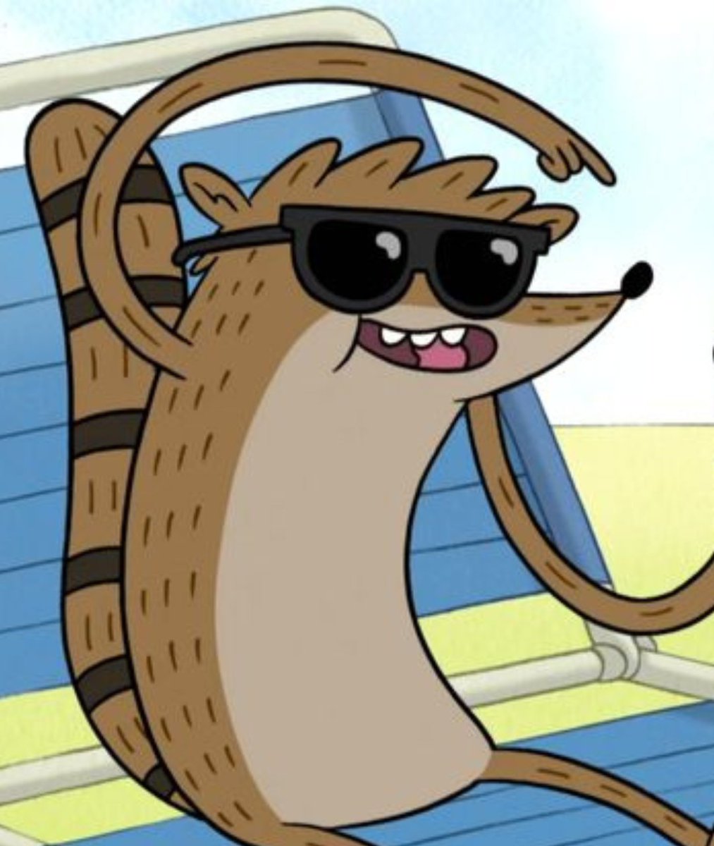 TheCartoonBase's tweet photo. J.G. Quintel says Rigby from ‘REGULAR SHOW’ was originally going to be named Ricky.

“I was originally going to name him Ricky, but I told my wife about it and she misheard me and said ‘Rigby?’ and I was like ‘that’s way better.’” https://t.co/dPtEGH7Z2E