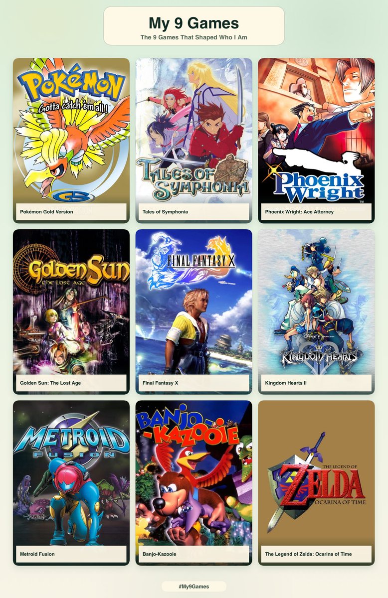 skyarcke's tweet photo. Millennial JRPG starter pack plus Banjo-Kazooie because that game fucks https://t.co/KmNcRJ2TWa