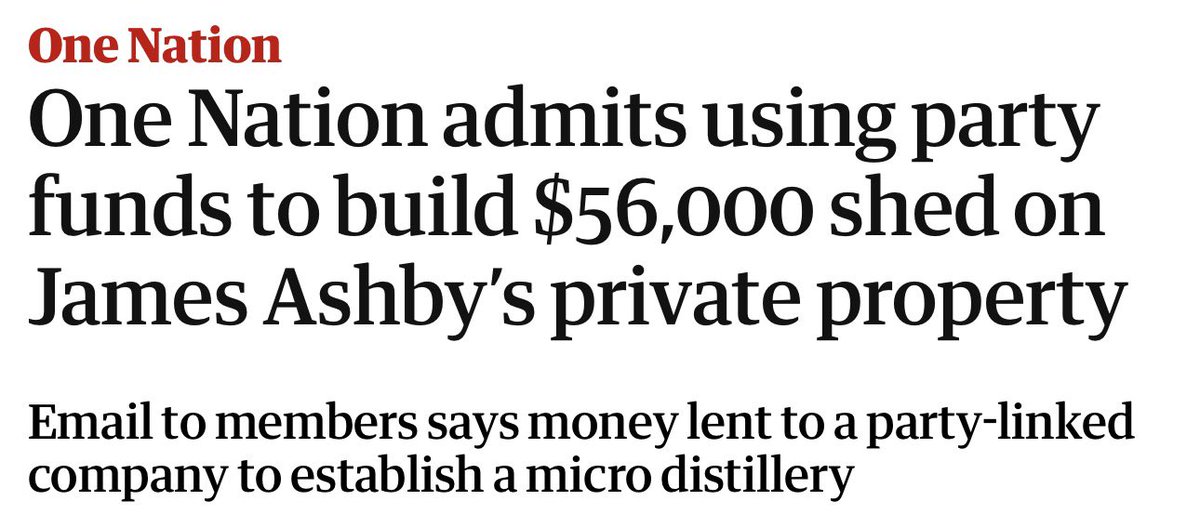 toiletpaperaus1's tweet photo. That’s right kids! The party that took $5 million in donations from their own voters is using party funds to build on private property!

I cant wait to find out how we’re “taking this out of context” and how Ashby and Part-Time Pauline are the real victims. https://t.co/gP7BgGqPoz