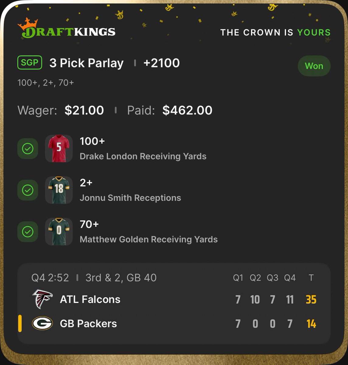 100Guts's tweet photo. The Collab the community needed @stackempicks 

Let’s run it back Monday my man.

+2100 ✅

Like and follow both of us for a $20 giveaway 🔥🔥 https://t.co/MBOEBgobzS