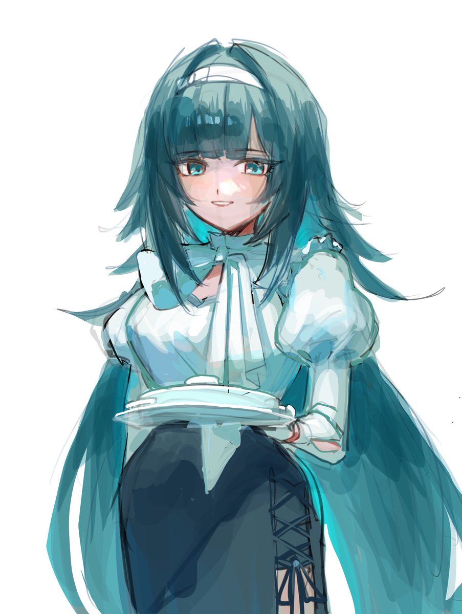 Da21ca's tweet photo. ホヨフェアダニカさん！！
メイド服じゃ無いから仕事モードじゃなくなってて欲しい。微笑んでくださいお願いします。前髪ぱっつんなのもかわいいね https://t.co/XEP3IB21q4