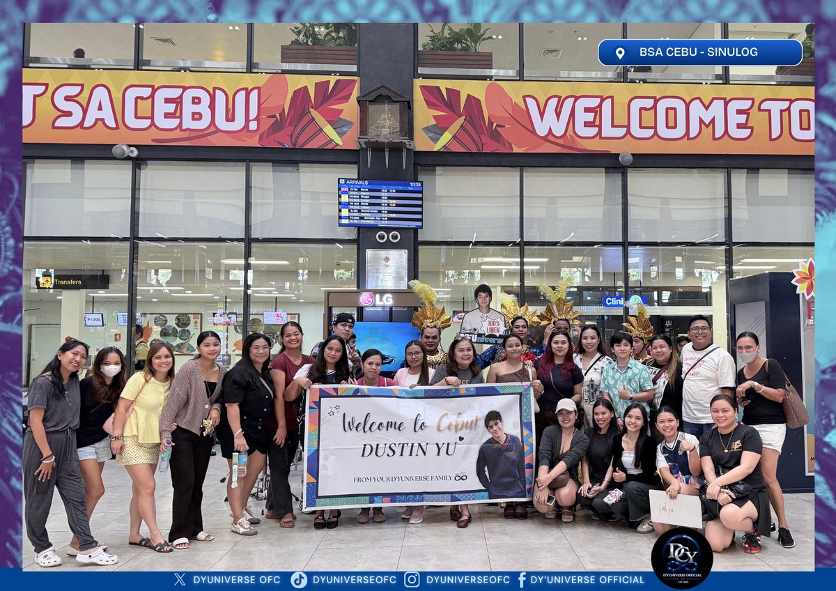DYUniverseOFC's tweet photo. 𝘾𝙀𝘽𝙐 𝙄𝙎 𝙍𝙀𝘼𝘿𝙔 𝙁𝙊𝙍 𝙔𝙐! 🏀💙

Our Team Airport, Sinulog dancers, and drummers are all ready and set to give our very own Dustin Yu a warm Cebuano welcome! 🥹💙🥁

The excitement is real, the energy is high, and the YUniverse is ready to make this arrival one to remember!!

Welcome to Cebu, Paps! See Yu soon! 💙🏀🔥

#DustinYu
#BidaSaArenaDCY