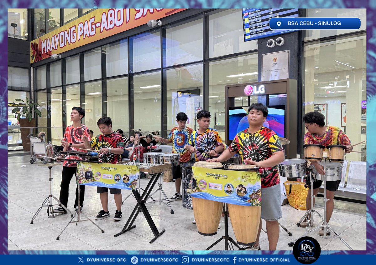DYUniverseOFC's tweet photo. 𝘾𝙀𝘽𝙐 𝙄𝙎 𝙍𝙀𝘼𝘿𝙔 𝙁𝙊𝙍 𝙔𝙐! 🏀💙

Our Team Airport, Sinulog dancers, and drummers are all ready and set to give our very own Dustin Yu a warm Cebuano welcome! 🥹💙🥁

The excitement is real, the energy is high, and the YUniverse is ready to make this arrival one to remember!!

Welcome to Cebu, Paps! See Yu soon! 💙🏀🔥

#DustinYu
#BidaSaArenaDCY