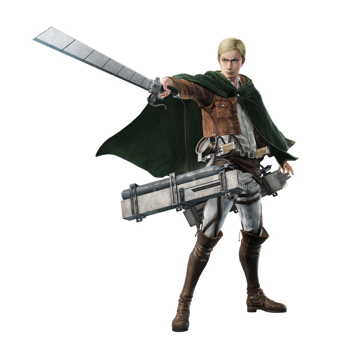 kt_shingeki_EN's tweet photo. [Characters in #AttackOnTitan3]

Erwin Smith

The 13th commander of the Scout Regiment, otherwise known as the Survey Corps. He is always prepared to make hard-nosed decisions for the good of humanity, but his exceptional leadership nevertheless unites the multitude of eccentric personalities that make up the Scouts. Currently, he is putting all his energy into Exterior Scouting Missions, with the eventual aim of retaking Wall Maria from the Titans. The Long-Range Enemy Scouting Formation is his brainchild, and it has massively increased the survival rate on such missions.

For more details, check the official website!
US: https://t.co/0hGeQa7yKC
EU: https://t.co/L8GGIbCKh0

#AttackOnTitan #ShingekiNoKyojin