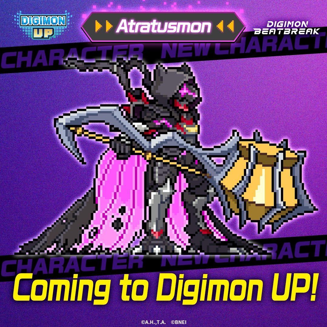 Digimon_up_en's tweet photo. ◤◢◤◢◤◢◤◢◤◢◤◢
　　　Atratusmon
is coming to DIGIMON UP!
◤◢◤◢◤◢◤◢◤◢◤◢

Atratusmon, who appeared in the anime DIGIMON BEATBREAK, is coming to #DigimonUP on September 30th as a new SP Support Summon!

#DIGIMONBEATBREAK #Digimon https://t.co/ek0oaPGmHP
