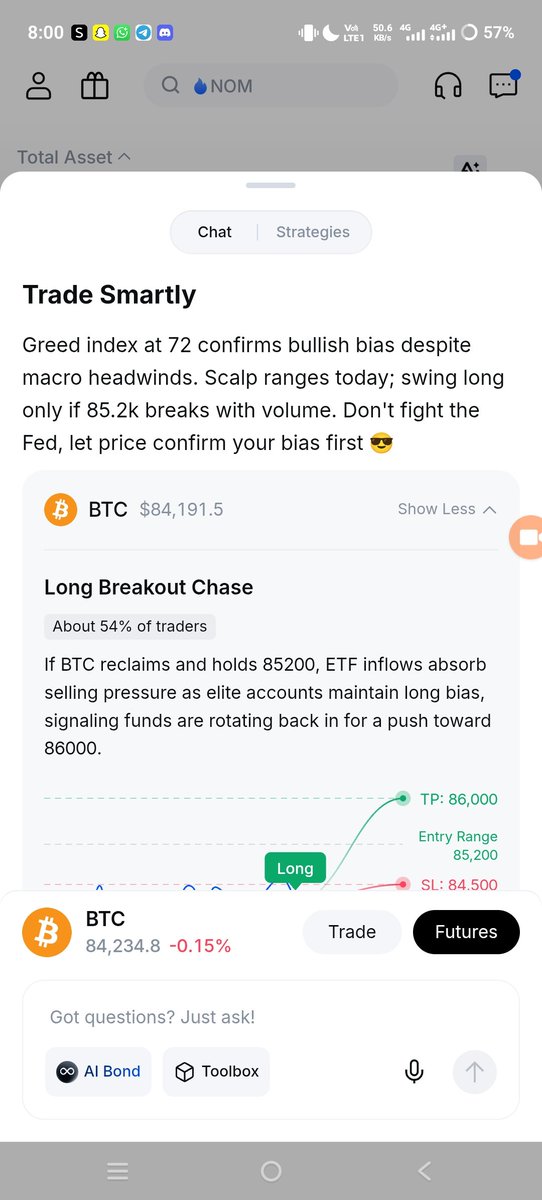 Pro_Sharry's tweet photo. Good Morning ☀️ Today I tested MEXC AI for BTC/USDT analysis.

I asked it to analyze the current trend, support, resistance & major risks. 📊

MEXC AI highlighted: 🔹 Support: 83,200 USDT
🔹 Resistance: 85,200 USDT
🔹 Above 85.2K → 86K scenario
🔹 Below 83.2K → 82K scenario

I liked how it combined market insights with clear charts and showed both bullish & bearish scenarios. A useful experience for understanding the market more clearly. 🚀

🔗 Explore MEXC AI: https://t.co/JOPpRQQ9H9

🎁 Referral: https://t.co/B3u7QBvPxI
Code: mexc-35bYU

#TradingTakesTwo #MEXCAI