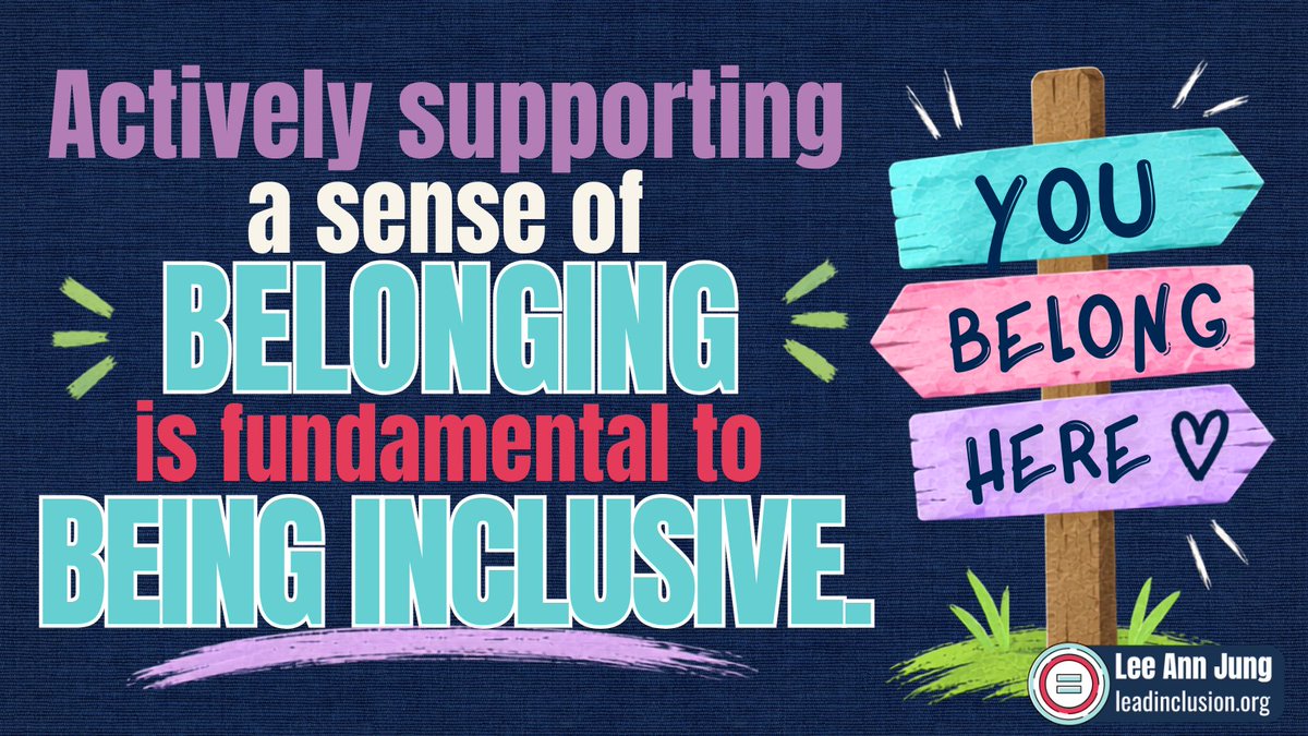 leeannjung's tweet photo. 💌 Actively supporting a sense of belonging for all #students is a fundamental part of being inclusive. #LeadInclusion #UDL #InclusiveEd #EdLeaders #TeacherTwitter https://t.co/8b78bCNxn0