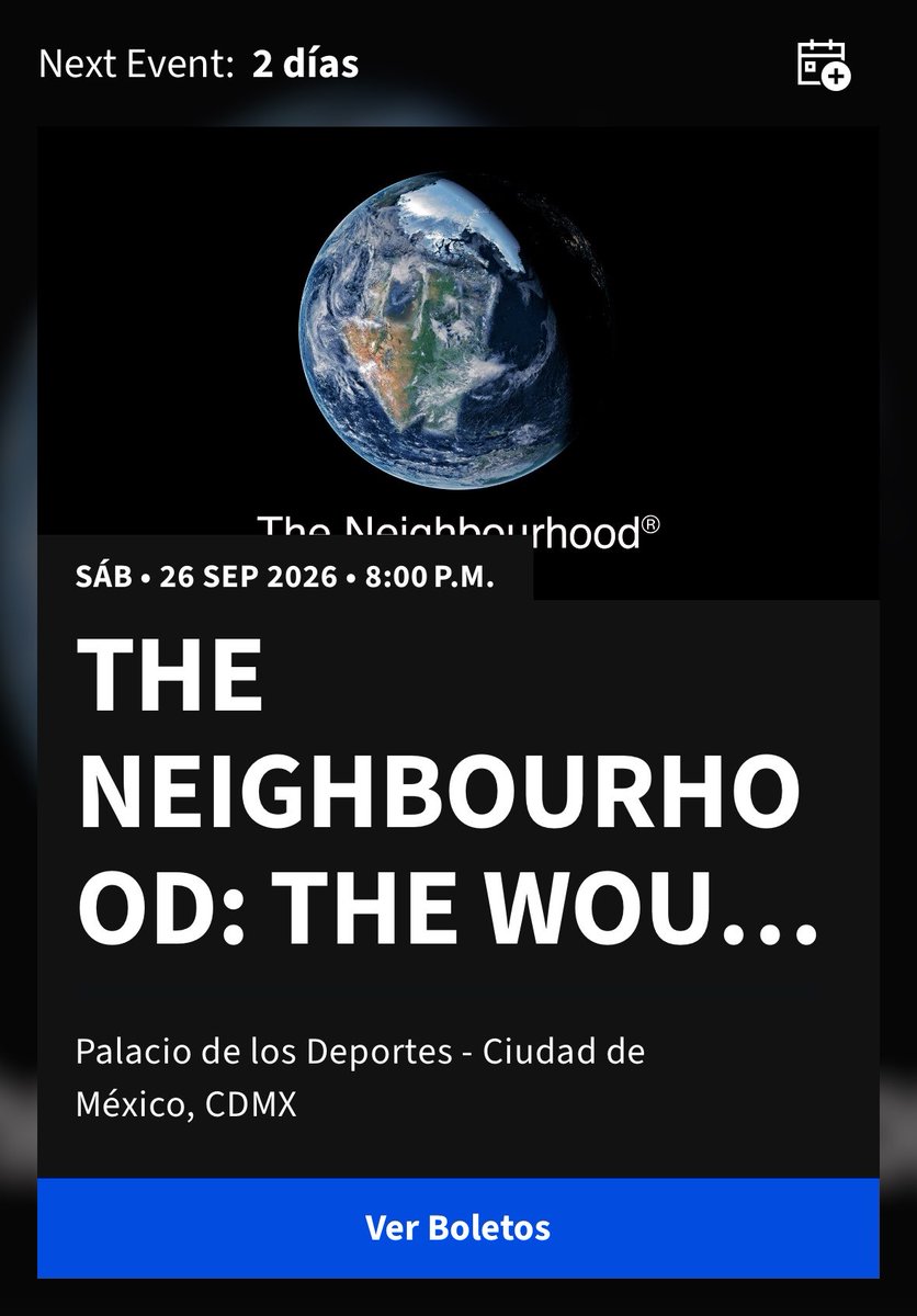 Daifalls's tweet photo. Vendo dos boletos GENERAL A de The Neighbourhood, para el sábado 26, CDMX, no podré ir y los estoy dando al precio que me costaron!!! :( 

#theneighbourhood https://t.co/59pRnmiluv