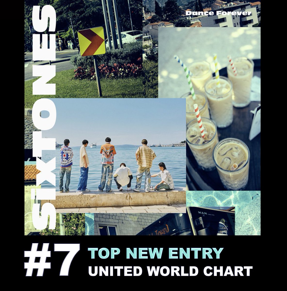 WORLDMUSICAWARD's tweet photo. Japanese Superstar Boy Band #SixTONES scores the Top New Entry at #7 on the United World Chart with their new Digital single, "Dance Forever" earning  118.000 points, after debuting at #1 on the Oricon Song chart in Japan with 436,087 units! 💪🌟💎💎💎💎💎💎🔝🆕💥7⃣🤝🌎📈👑❤️‍🔥

@SixTONES_SME
@STARTO_INT