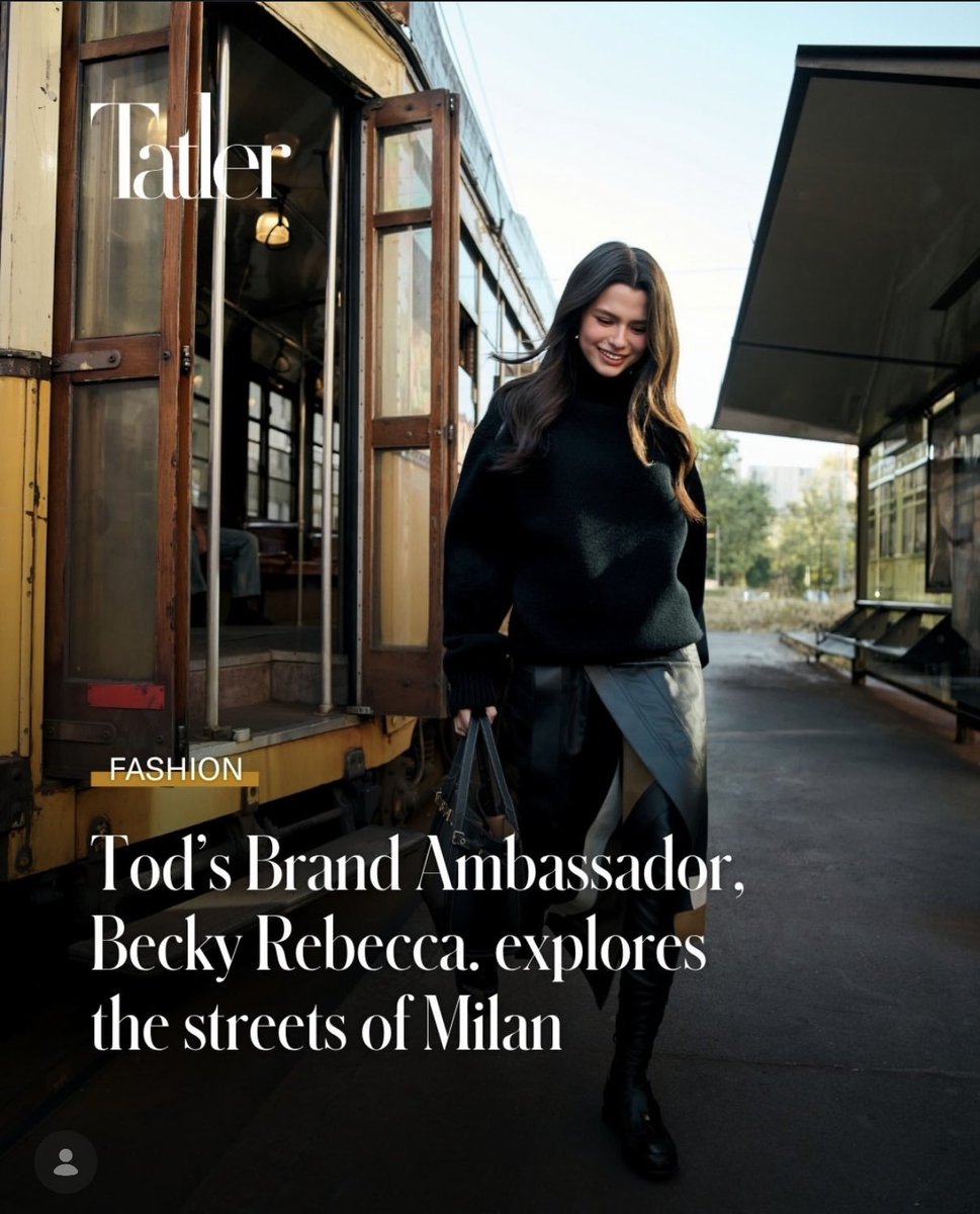 MongkolsawatK's tweet photo. Tod’s and Becky Rebecca are a match made in fashion heaven—chic, bold, and brilliantly timeless.

#BeckyxMFWTodsSS27 #beckysangels
#BeckyArmstrong #Tods #TodsSS27 #MilanFashionWeek https://t.co/DFU6HbeRQk