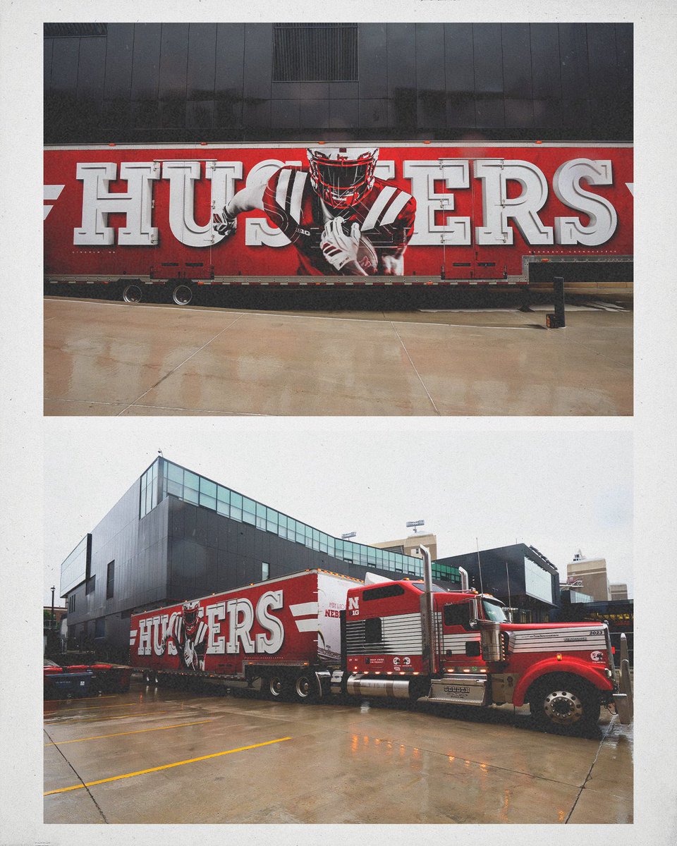 HuskerFootball's tweet photo. East Lansing bound 🛣️ https://t.co/5bmxEyIFLA