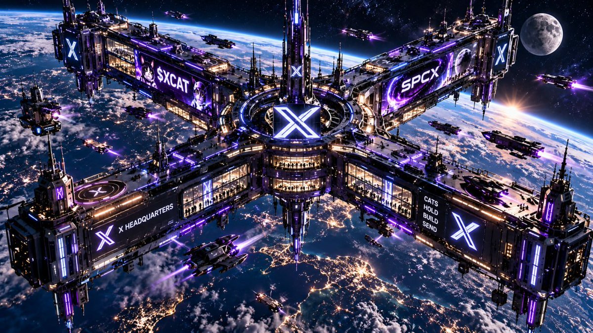 XCatSF's tweet photo. THE TIMELINE JUST GOT A SPACE STATION. 🛰️🐱‍🚀

Orbiting Earth. Powered by the community. Built for the next mission. 🌍💜

$XCAT is taking the timeline higher. $SPCX is fueling the journey. 🚀

HOLD. BUILD. SEND. REPEAT. ✖️

The future belongs to the cats. 🐾

#XCAT #SPCX https://t.co/Nw63F80t2F