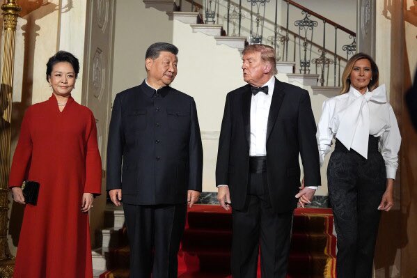 GodsBurnt's tweet photo. Why aren’t people freaking out?!

Xi and Trump are literally breaking bread right now at the China State Dinner. 

The room is filled with every single CEO of every major company FROM BOTH COUNTRIES. 

They are about to usher in the Golden Age of abundance for everyone. 

AI stocks and Crypto are going to go PARABOLIC. 

Just like in the animal kingdom, the alphas eat and then the rest of us get to eat. 

We’re all about to make an INSANE amount of money. 

This is truly historic.

God Bless you all, we did it.