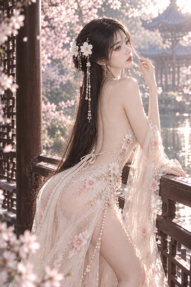 Dandaforfunoob's tweet photo. 🌸 窗前看花，梦回千年。一袭汉服倾城色，亭台楼阁间，邂逅东方古典之美。 | A timeless Chinese beauty. ✨
#古风美女 #汉服 #国风 #东方美学 #ChineseBeauty #Hanfu #古风摄影 https://t.co/BJ9zB2e4S8