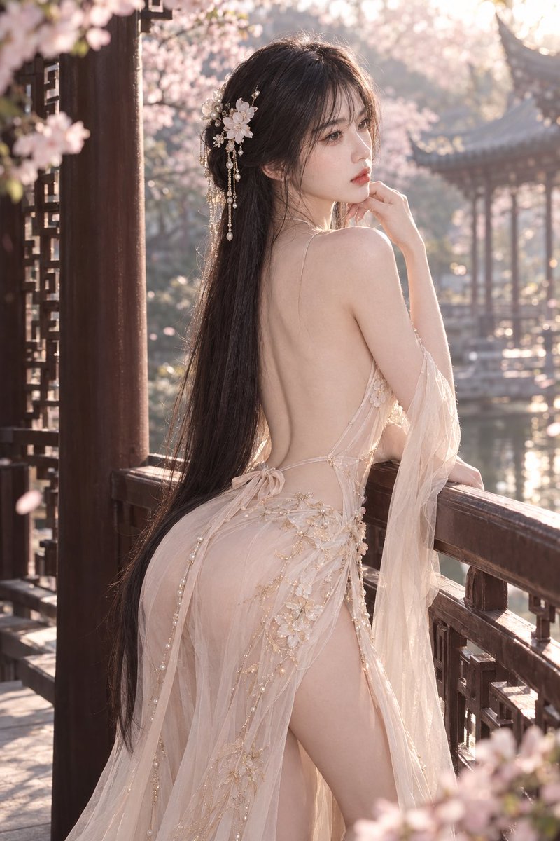 Dandaforfunoob's tweet photo. 🌸 窗前看花，梦回千年。一袭汉服倾城色，亭台楼阁间，邂逅东方古典之美。 | A timeless Chinese beauty. ✨
#古风美女 #汉服 #国风 #东方美学 #ChineseBeauty #Hanfu #古风摄影 https://t.co/BJ9zB2e4S8