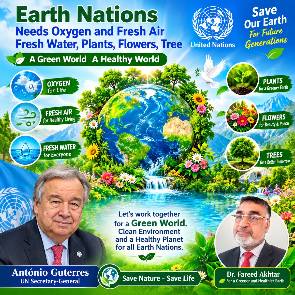 drfareed_vision's tweet photo. Peoples needs oxygen and fresh air, we needs more plants,trees, flowers. Dr Fareed Akhtar https://t.co/zVd7QA4t3s