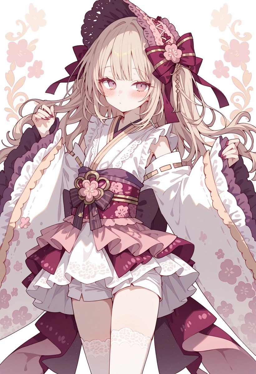 pp_Aiart_s3's tweet photo. ちゃぴくんにお願いした、
ショーパン×和ロリ風衣装です🌸

男女問わず(？)可愛いと思うので、是非着せてみてください‼️(自分が見たいだけ)

#DaysAI https://t.co/JWTCHRjWeu