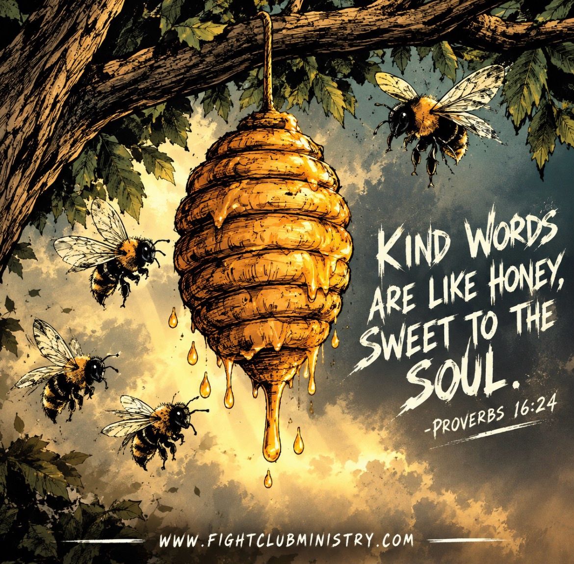 fightclubmin's tweet photo. A word of encouragement can change an entire day or give someone the courage to fight when they want to quit. So choose words carefully & “bee” the person whose words leave people stronger than when you found them.
#fightclubliveinfreedom #Encouragement #Proverbs #WordsMatter https://t.co/x3kq1FNIe7
