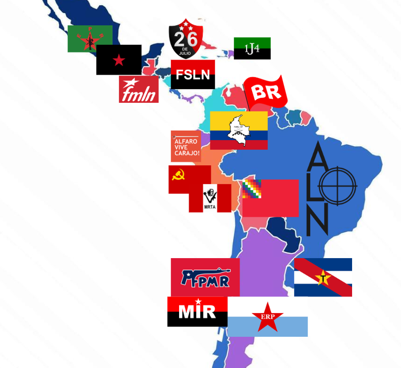 hellenikomie's tweet photo. Someone mentioned Latin American guerrillas, so I also made a map, tell me what do you think abt it https://t.co/dGsfyhgWg6