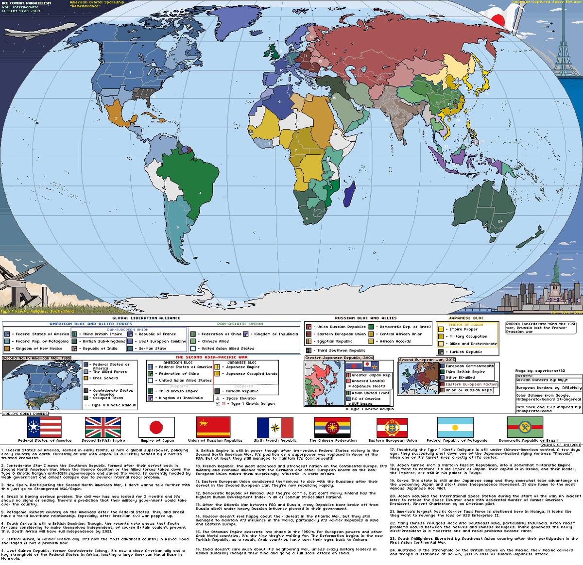 mikusingularity's tweet photo. "Ace Combat Parallelism" by superhornet32

An adaptation of Ace Combat's Strangereal universe as an alternate history of our world. The US is Osea and Russia is Yuktobania (obviously), but Japan is Erusea and the Confederate States are Belka.

https://t.co/ZXuxmzBg5C https://t.co/qCYCKyQcDs