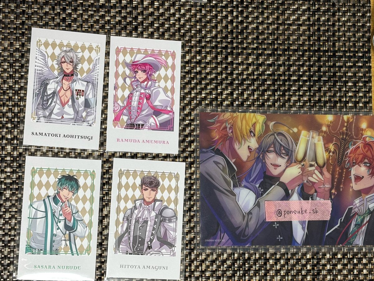 ponsuke_sk's tweet photo. ヒプノシスマイク 9周年 9th
ヒプマイ カフェ 交換

【譲】ブロマイド
左馬刻、乱数、盧笙、獄、零
angel天使、priest神父

【求】同種
麻天狼(寂雷、一二三、独歩)
*️⃣複数枚交換可能ですが、3人揃えたいため交換優先順位の都合上お待たせする可能性あり。
郵送📮、横浜駅周辺手渡し相談⭕️ https://t.co/zsmWQd5yyI