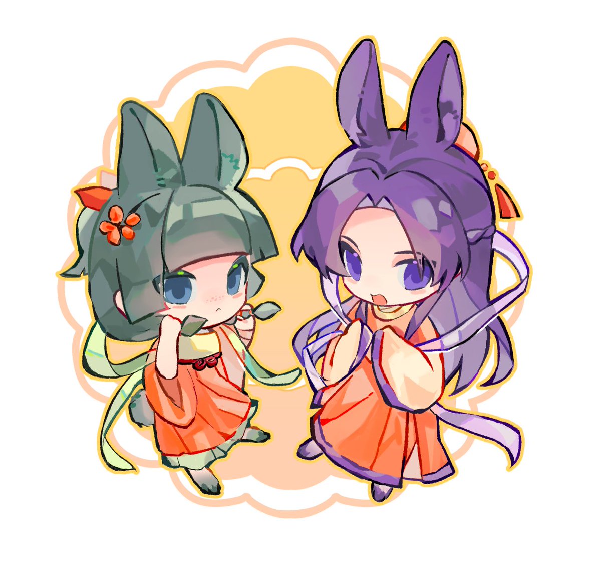 niluode's tweet photo. 中秋?中秋！
#薬屋FA #壬猫 https://t.co/XRg6LgOoig